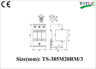 20kA/40kA tipo protector de sobretensiones industrial, dispositivos de la supresión de la oleada de línea eléctrica de la CA