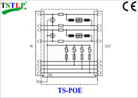 línea de señales del protector de sobretensiones 5v del relámpago de la línea eléctrica 48v protección del POE