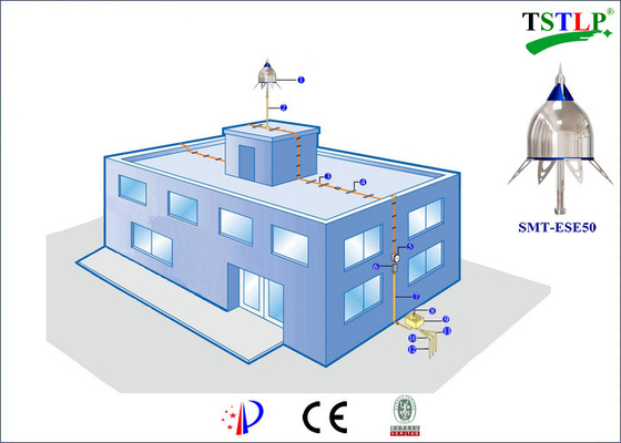 Sistema de la protección contra la luz de SMT-ESE50 ESE contra impacto directo del relámpago